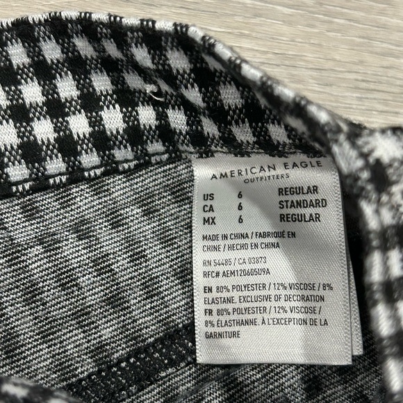 American Eagle Outfitters Black and White Checkered Pants - Picture 2 of 4